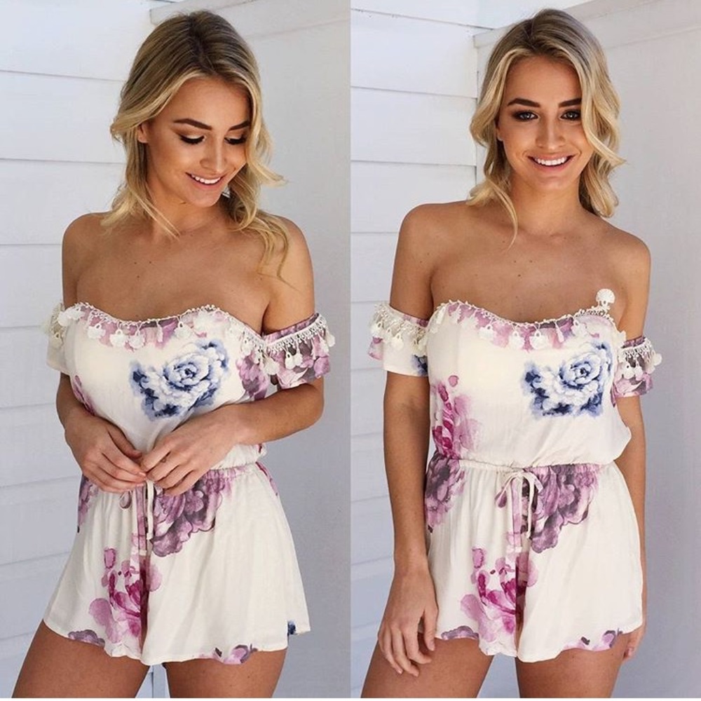 Clearance! Last one. Floral romper - Picture 2 of 4